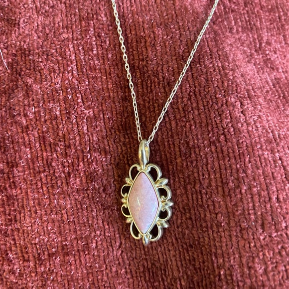 Sterling silver pink thulite pendant - Picture 7 of 7